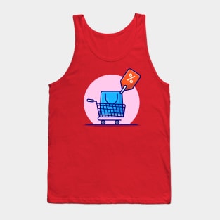 Discount And Sale Cartoon Vector Icon Illustration Tank Top